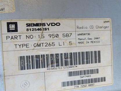 Radio CD Wechsler 15950587 Cadillac SRX 3.6L V6 190KW 258PS Bild 3
