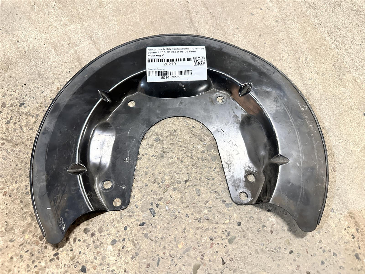 Ankerblech Hitzeschutzblech Bremse Vorne 4R33-2K004-A 05-09 Ford Mustang V Bild 1